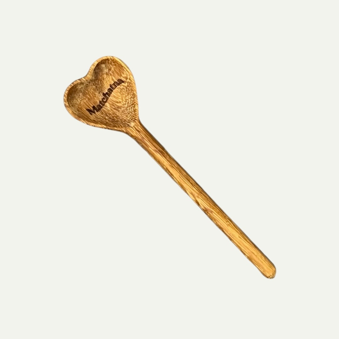 Heart shaped wooden spoon